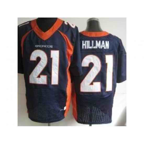Nike Denver Broncos 21 Ronnie Hillman Blue Elite NFL Jersey